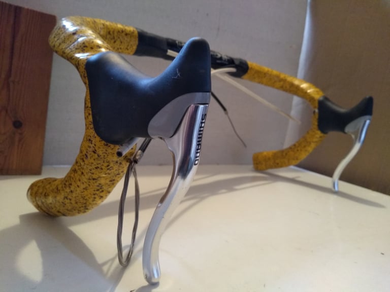 image for 3T HANDLEBAR + STEM +  SHIMANO SORA BRAKE LEVERS, BRAKE & GEAR CABLES, TAPE, PRE-ASSEMBLED