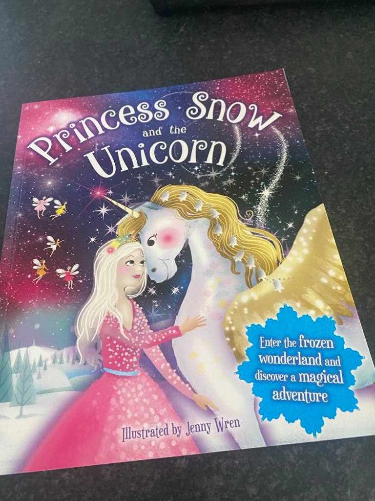 princess snow & the unicorn story book brand new collection only