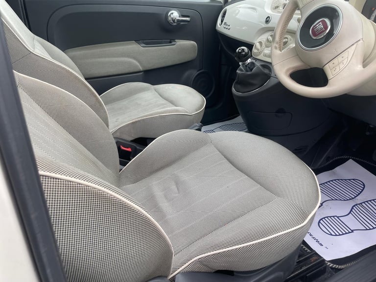 FIAT 500 1.2 LOUNGE S/S 10 REG WHITE 3 DOOR MOT MARCH 27TH 2026 TAX £35 SERVICE HISTORY 50+MPG