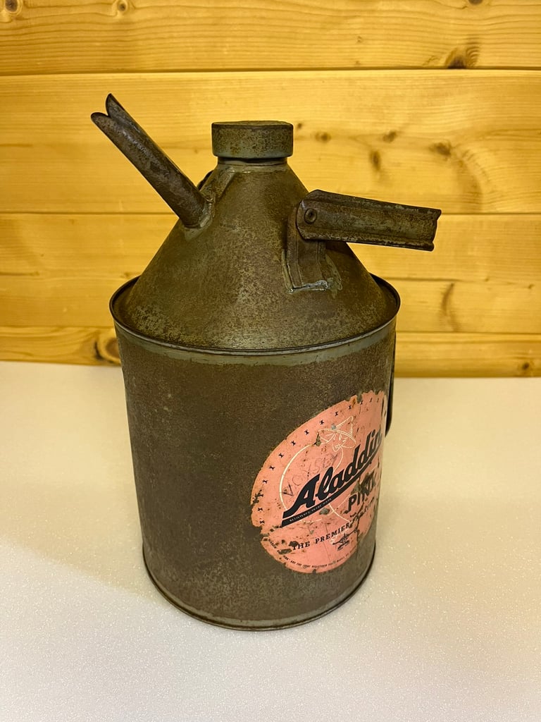 Vintage Pink Paraffin can 