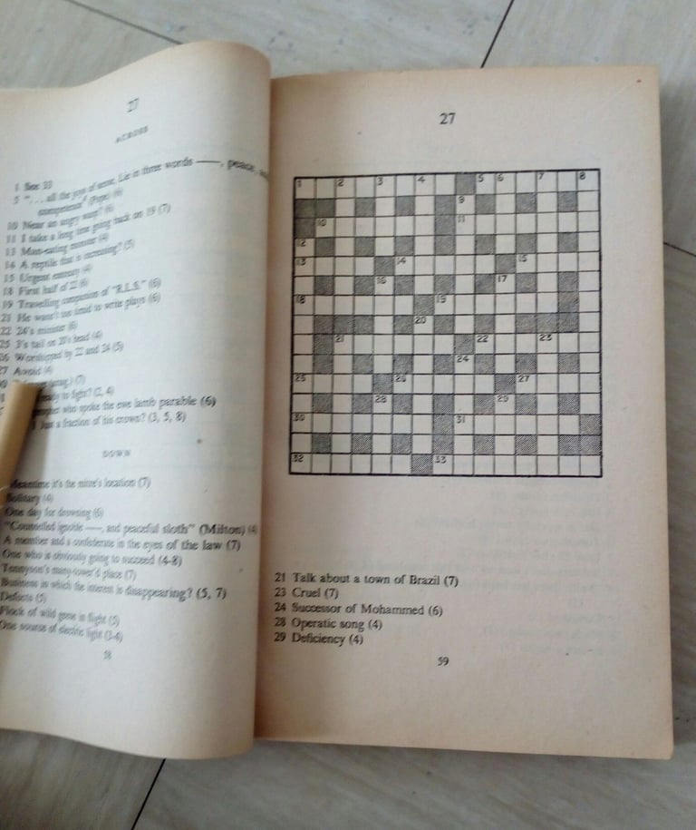 1948 MANCHESTER GUARDIAN SECOND CROSSWORD PUZZLE BOOK *FIRST EDITION VINTAGE PENGUIN BOOK