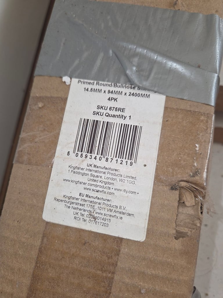 Essentials Primed MDF Round & Bullnose Skirting Board