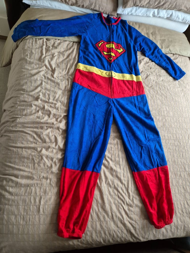 image for Superman Onesie Outfit in SMALL - or fancy dress - unused - brand new without tags