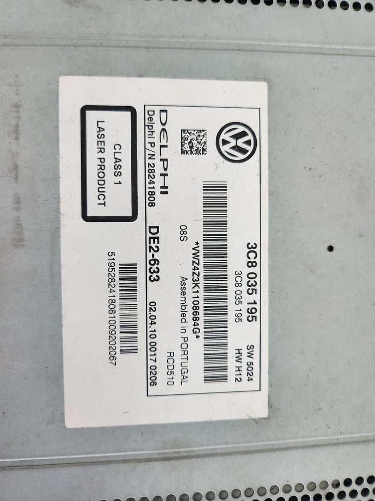 VW - Golf, touran, scirocco touchscreen stereo 