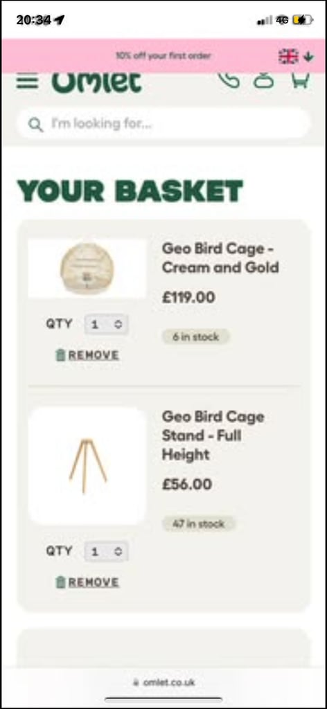 image for Omlet Geo cage and stand