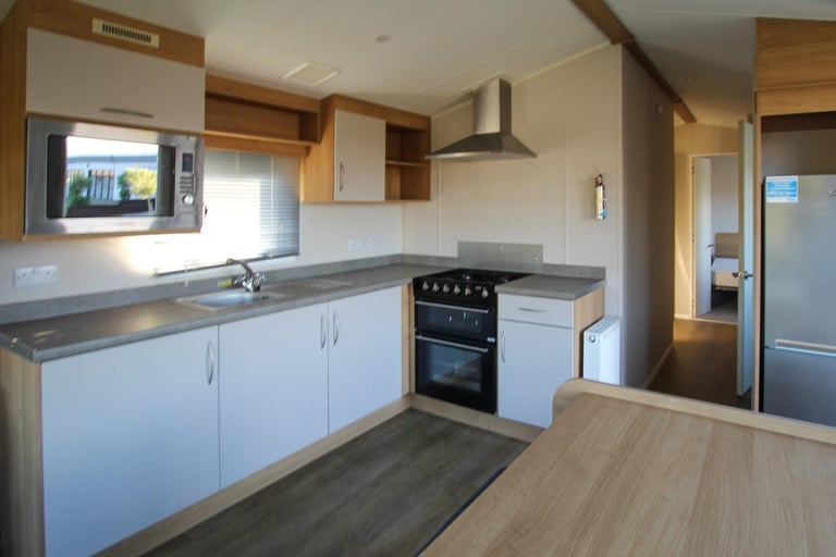 Willerby Kelston 2021 static caravan sited at New Beach, Dymchurch, Kent. DG/CH