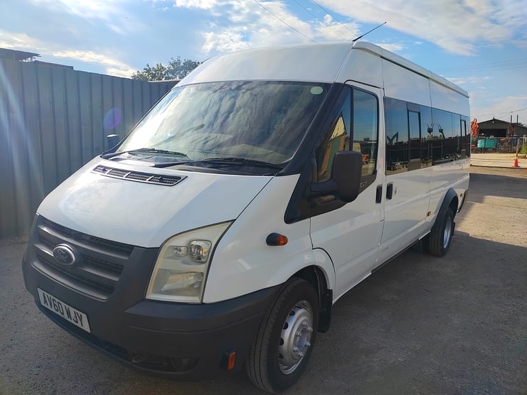 FORD TRANSIT 17 SEAT MINIBUS 2011 60 REG XLWB EX COUNCIL WITH FSH IDEAL CAMPERVAN NO VAT