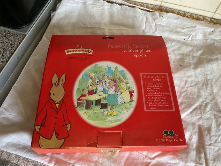 Vintage Boxed Royal Doulton 2002 Bunnykins Bowl & Spoon Set