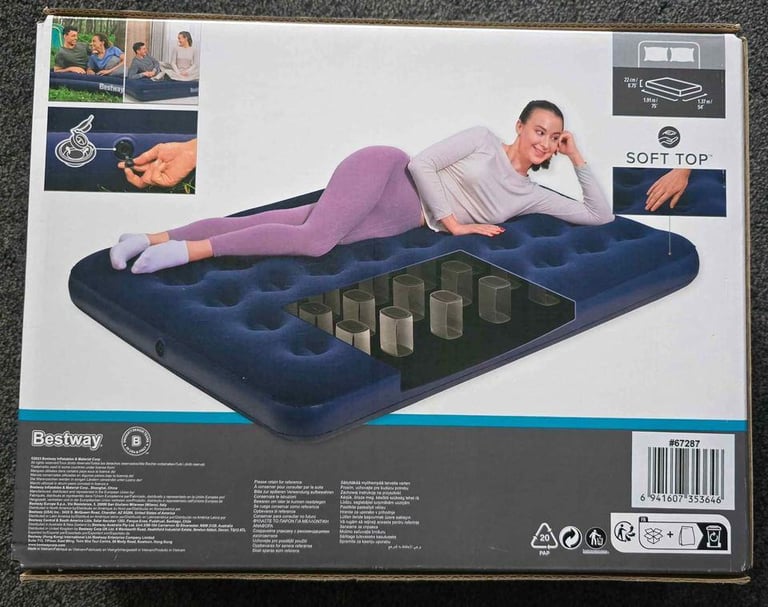 image for Bestway Flocked Double Airbed - BNIB
