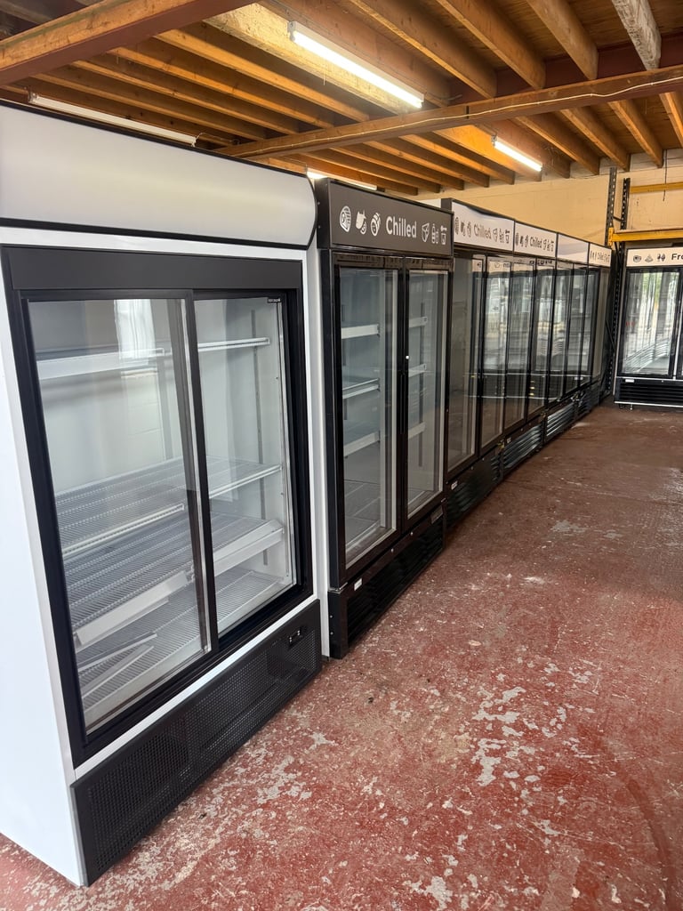 Commercial upright display fridge or freezer double triple single available new 