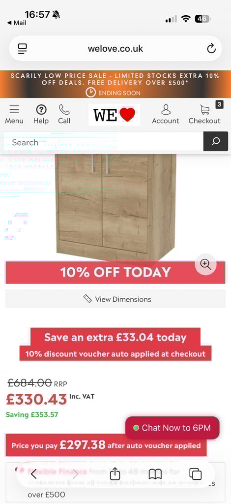 HUDSON REED JUNO 600MM FLOOR STANDING 2-DOOR VANITY & BASIN 2 - AUTUMN OAK & TAP