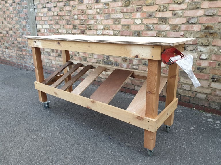 Shop Market Wooden Workbench Fruit Vegetables Trolley Display Unit Counter Top bar CARBOOT STAND