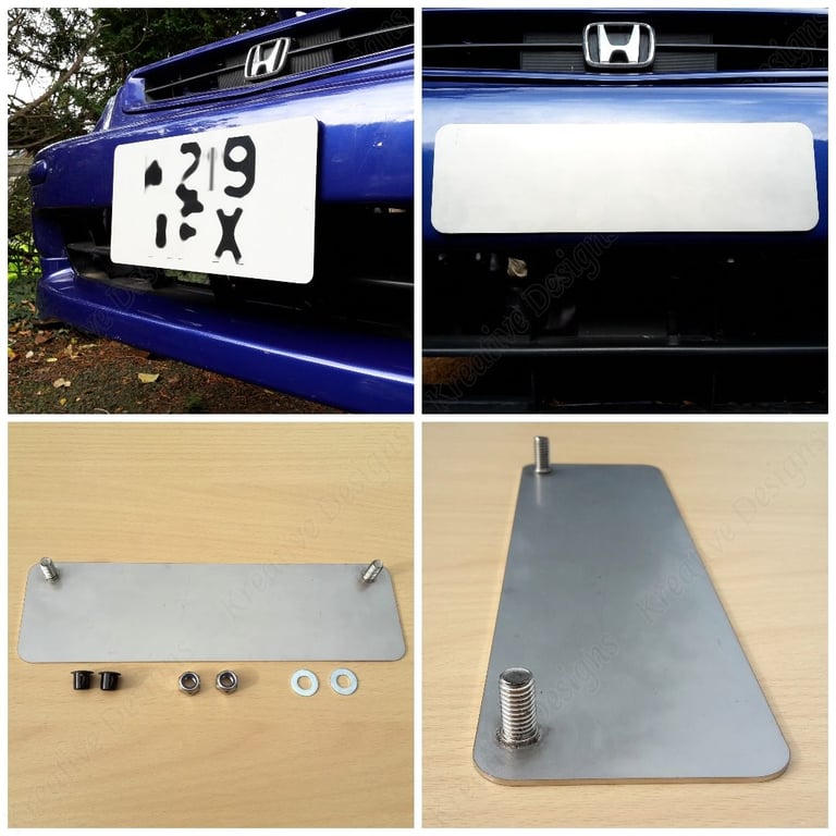 Honda Civic Front Bumper Number Plate Holder EG EJ9 EM1 EJ6 EK EK9 Type R License Plate B16 B18 K20