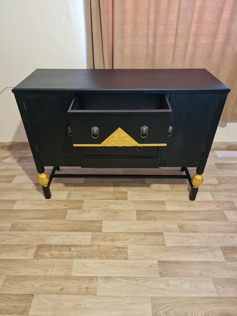 Sideboard vintage antique restored Jacobean style