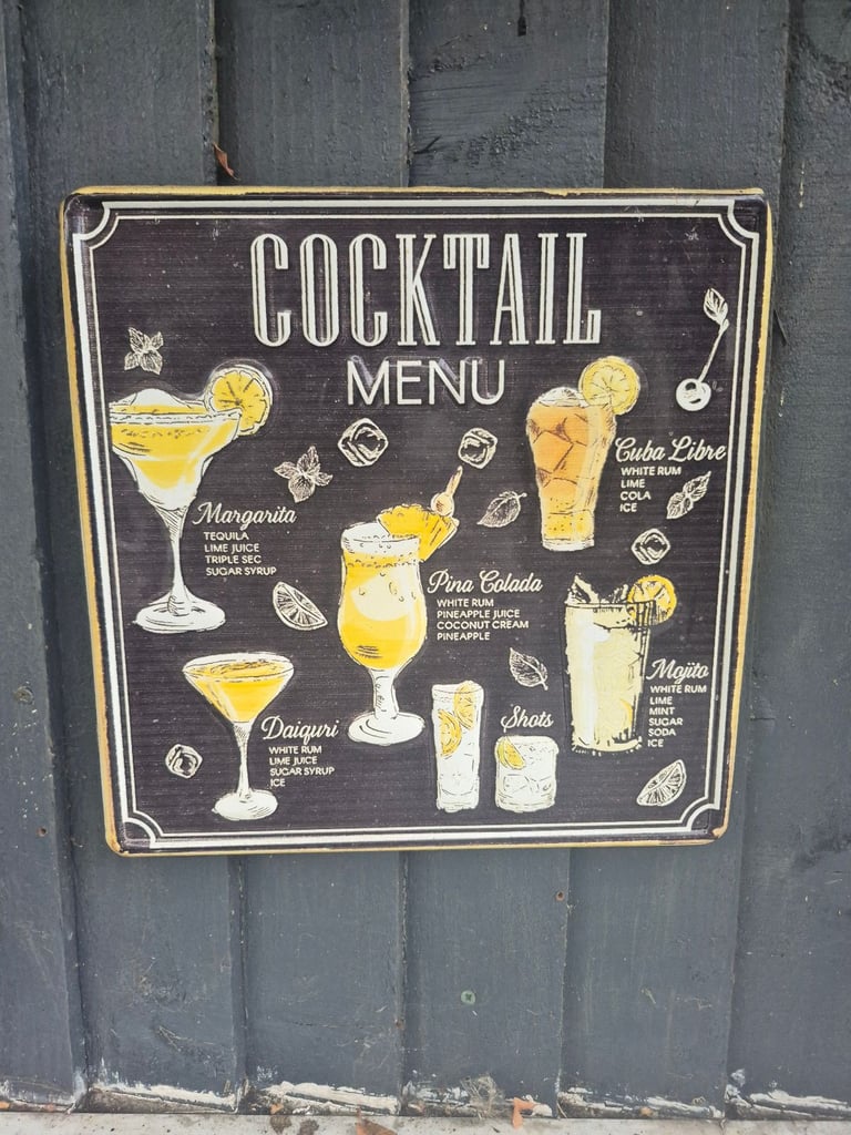 Garden bar sign