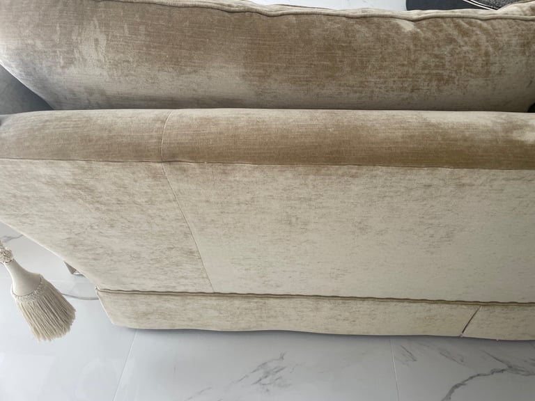 Laura Ashley knoll  crushed gold 3-4 seater sofa 