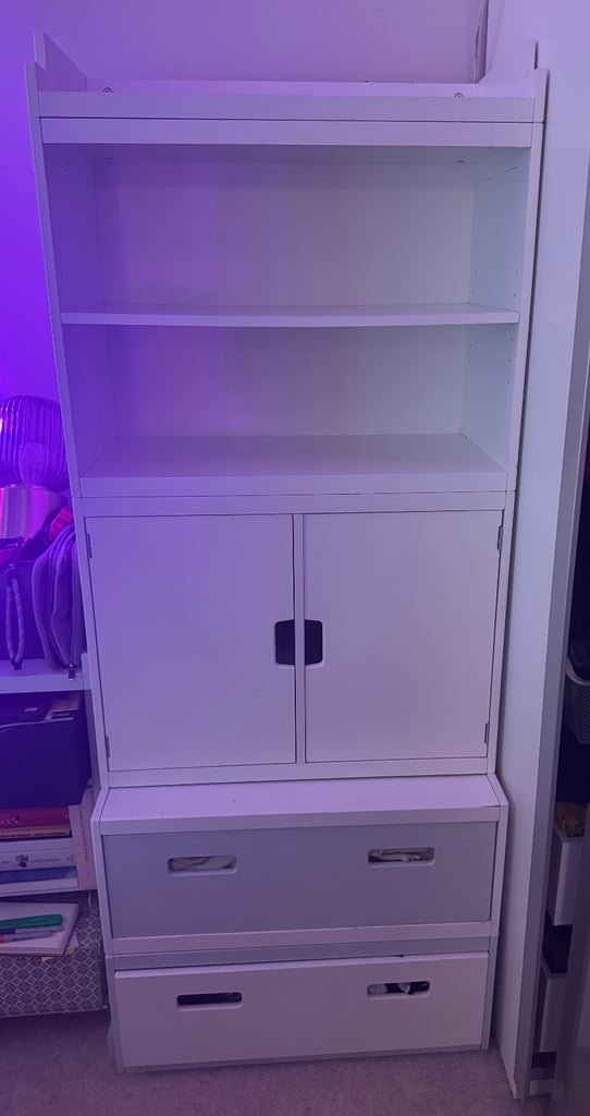 White gray wardrobe/cabinet 
