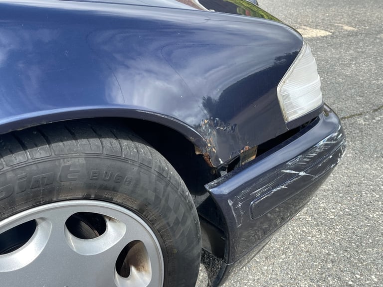 Mercedes SL320 in Blue with Tan Leather Interior Hard Top Included 