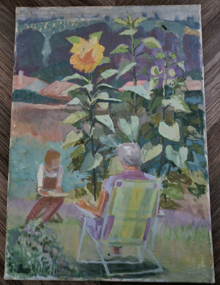 image for Swedish oil painting 1970