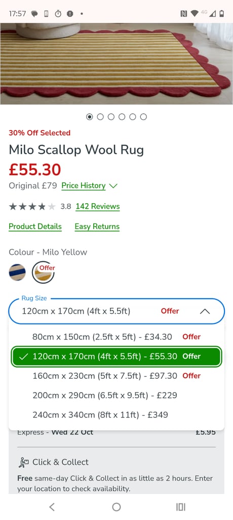 New Milo Rug by Dunelm 