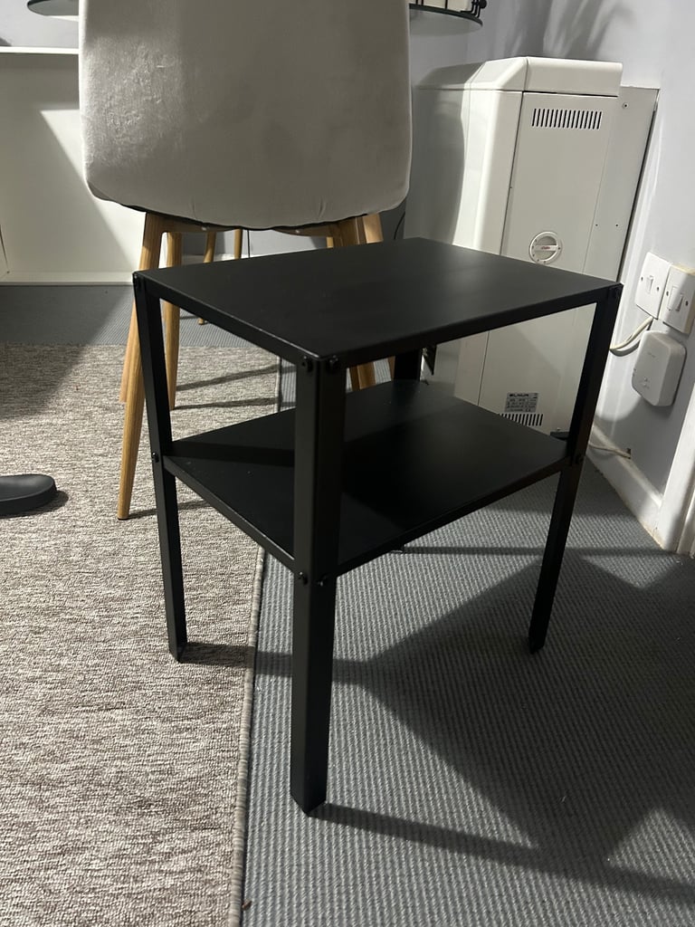image for IKEA black bedside table