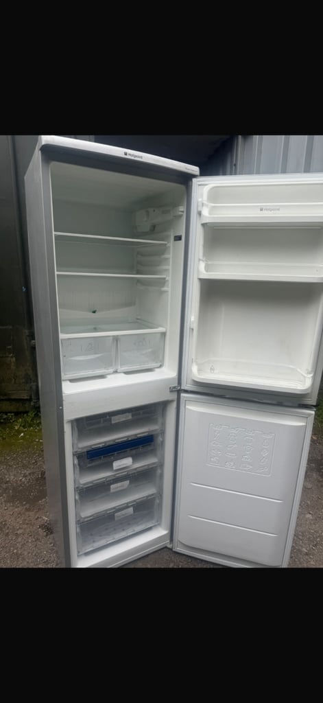 image for Hotpoint silver fridge/freezer