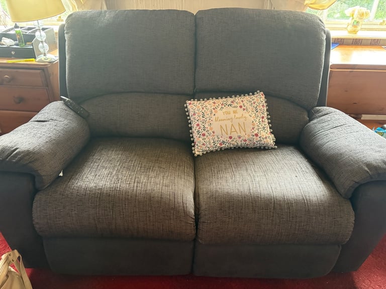 2 two seater recliners sofas 
