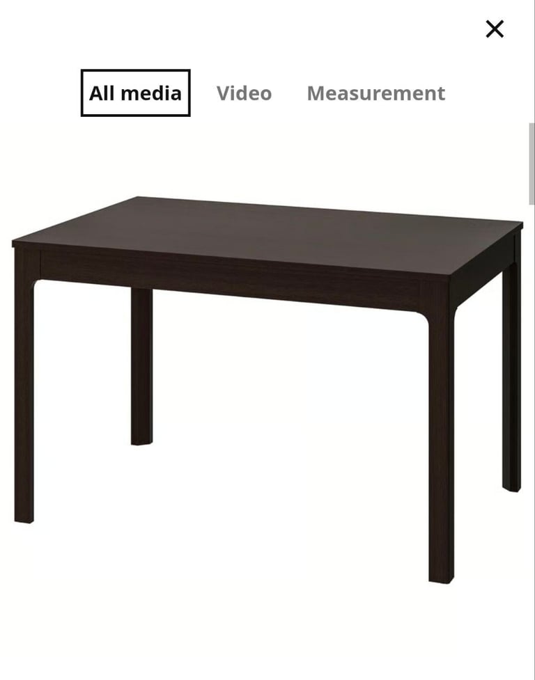 Dining extendable table ikea + 6 LÄRHAMN Chairs