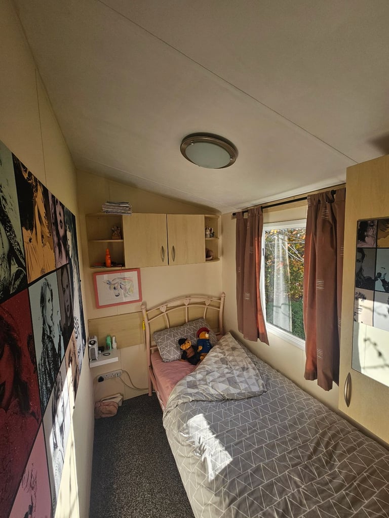 Static caravan with timber structure