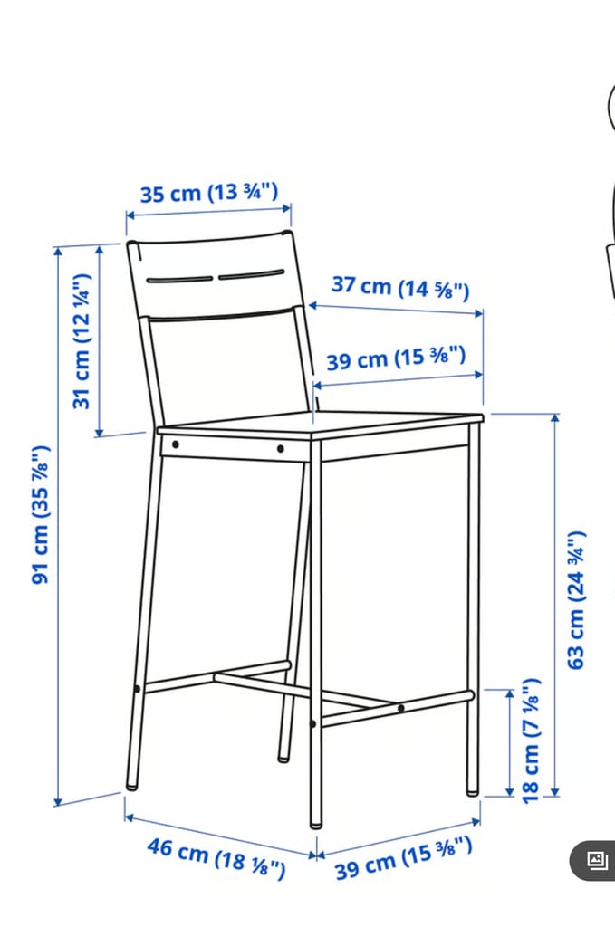 Four IKEA Sandsberg Metal and Wood Bar Stools 