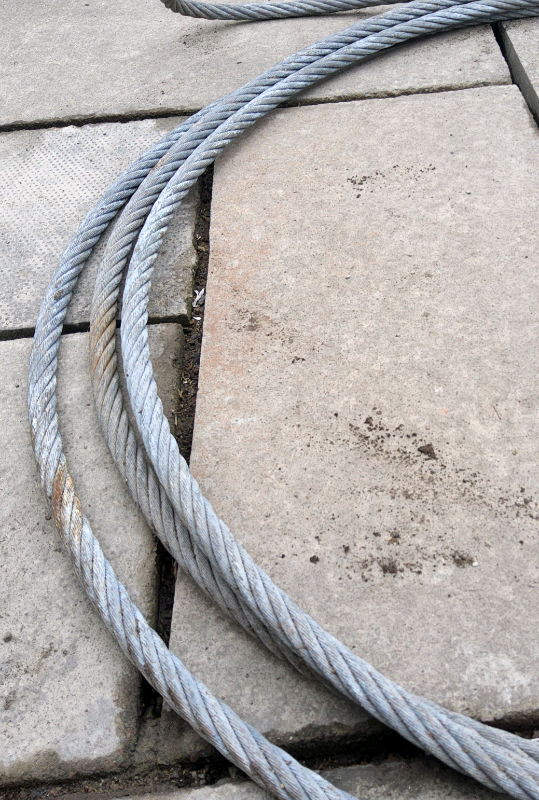Galvanised steel hawser/  wire rope with 2 loops