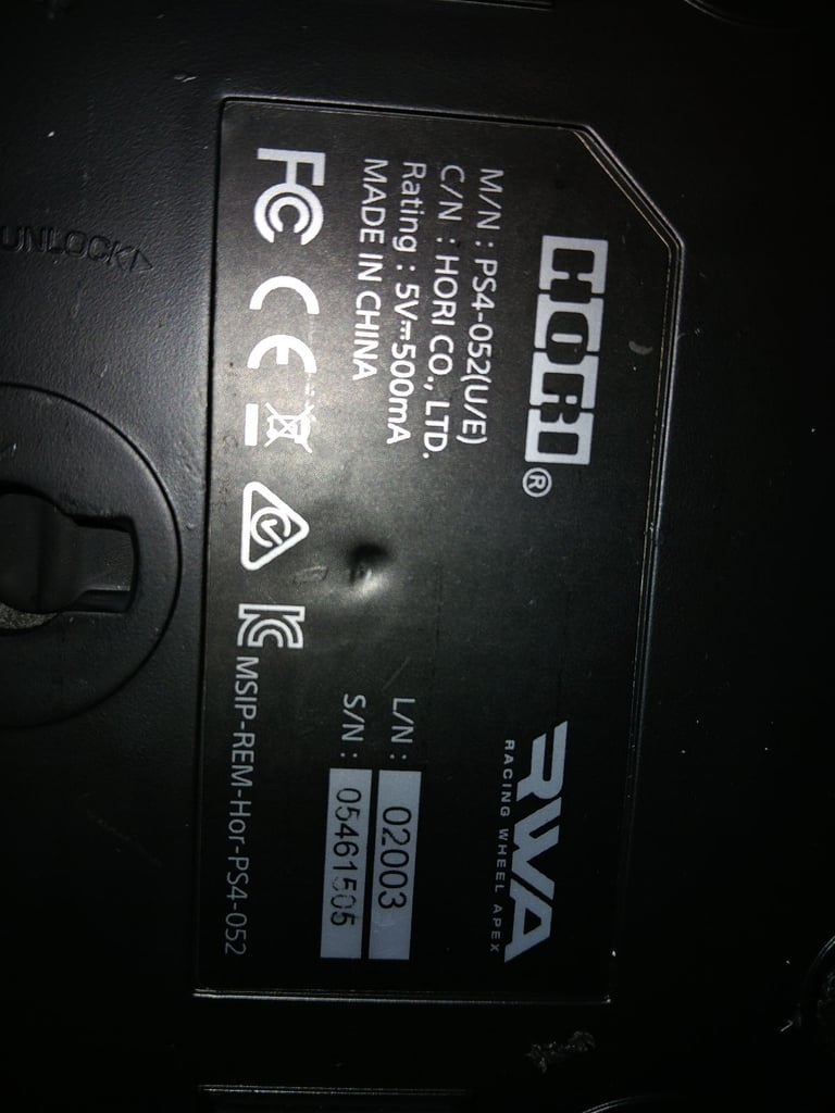 PS steering wheel and pedals 