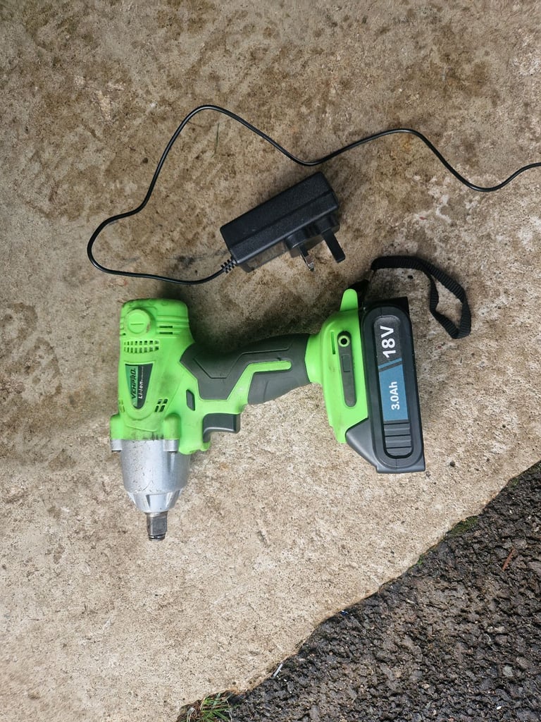 image for Cordless Impact Wrench, 1/2 inch Impact Gun + Battery + Charger. 