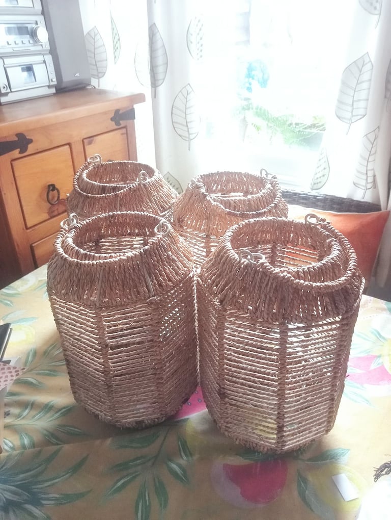 Rattan candle lanterns candle holder garden decoration garden lanterns party