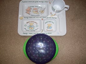Baby plate with cup and baby suction bowl - FREE (Collection pending)