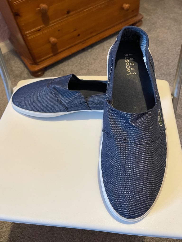 image for Lacoste Clemente Leisure Smart Denim Mens Summer Sneakers in Blue Denim Size 10 UK 