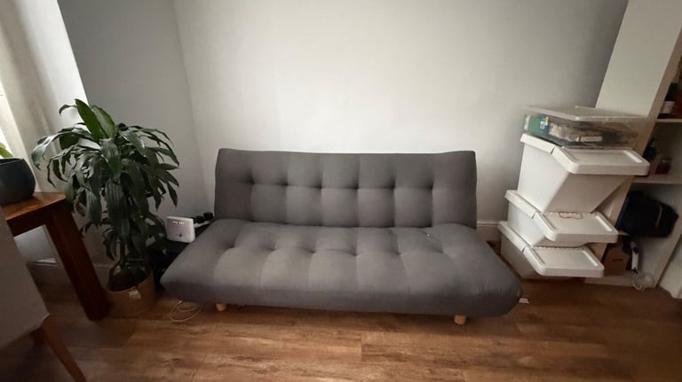 Habitat Kota 3 Seater Fabric Clic Clac Sofa Bed - Charcoal