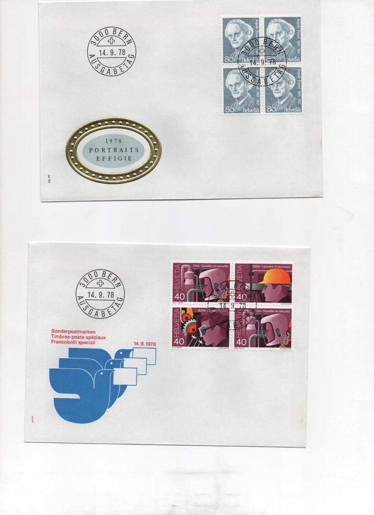 412 Switzerland first day covers