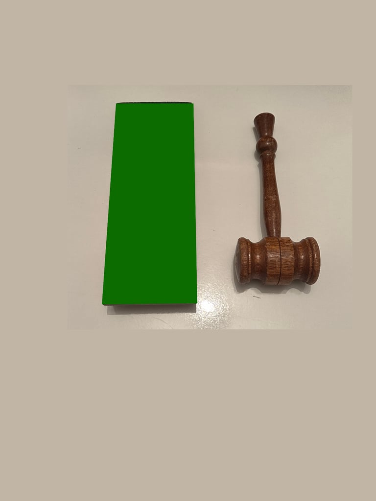 Antique Auctioneers Hammer and Stand