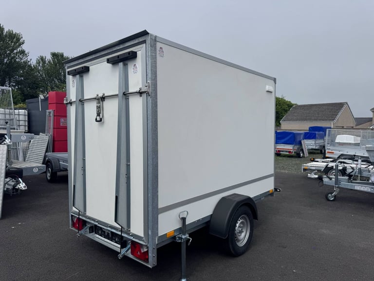 Brand New 8ft x 5ft x 6ft Single Axle Box Trailer With Ramp 1300KG Braked