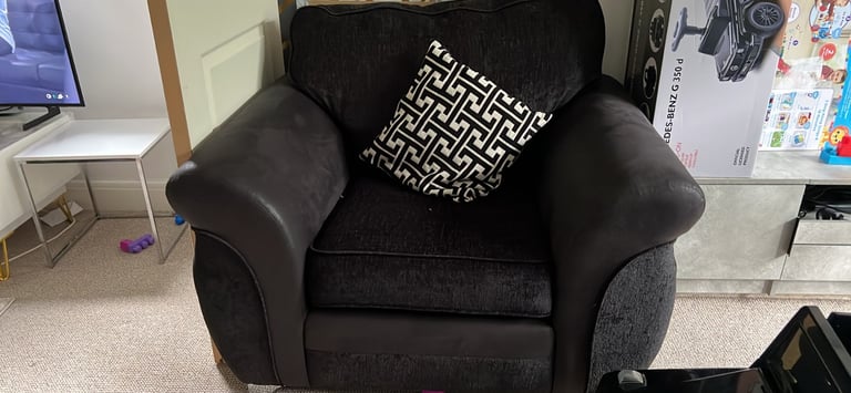 image for Scs black sofas 