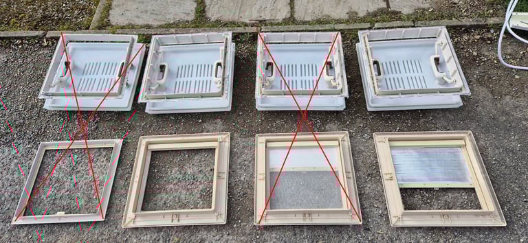 Skylights for camper caravan motorhome boat 400x400 and 280x280mm.