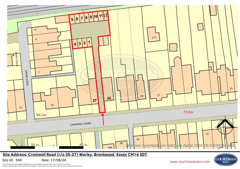 Garage/Parking/Storage to rent: Cromwell Road (r/o 35-37) Warley, Brentwood, Essex CM14 5DT