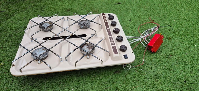 CRAMER and VANETTE gas hob and grill with glass lid for camper caravan motorhome boat.