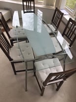 Superb Glass Top Dining Table & 6 Chairs