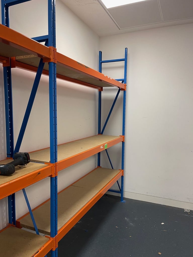 Used Linked Heavy Duty Racking Shelving by 2.400mm Tall x 1220mm Wide 400mm Deep - Open to offers
