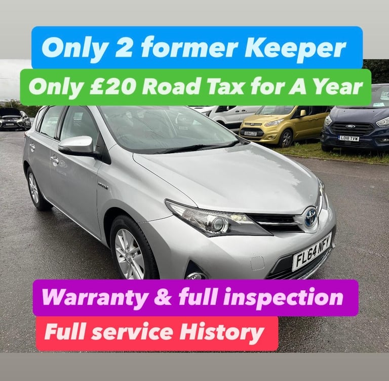  Toyota Auris 1.8 VVT-h Icon CVT Euro 5 (s/s) 5dr Petrol/Electric Hybrid Automatic