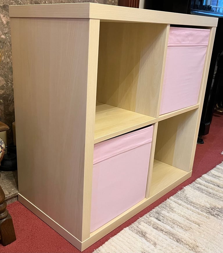 IKEA KALLAX Shelving Unit + two storage boxes