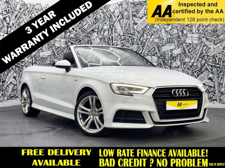 image for 2018 Audi A3 Cabriolet 1.5 TFSI CoD 35 S line Convertible 2dr Petrol S Tronic Euro 6 (s/s) (150 p...