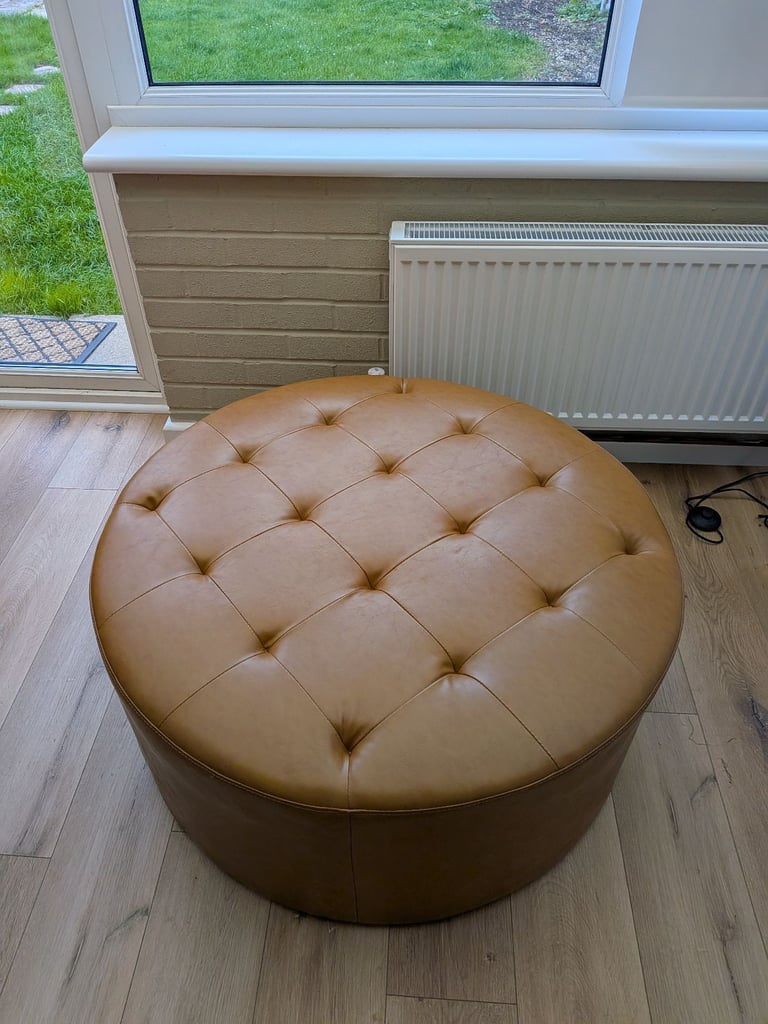 Large round footstool